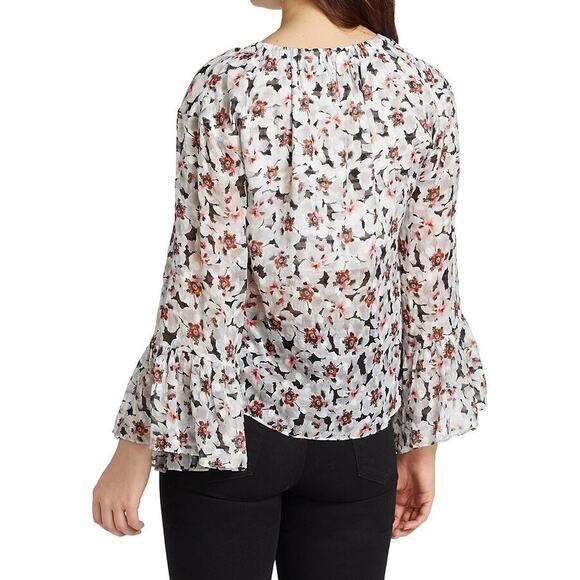 TANYA TAYLOR Harper Floral Bell-Sleeve Top Size 2X - Picture 2 of 9